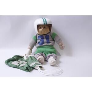 Cabbage, Patch Kids, Football, Uniform, 1980s, Doll Baby, 1984, Boy, Flaws Vinta